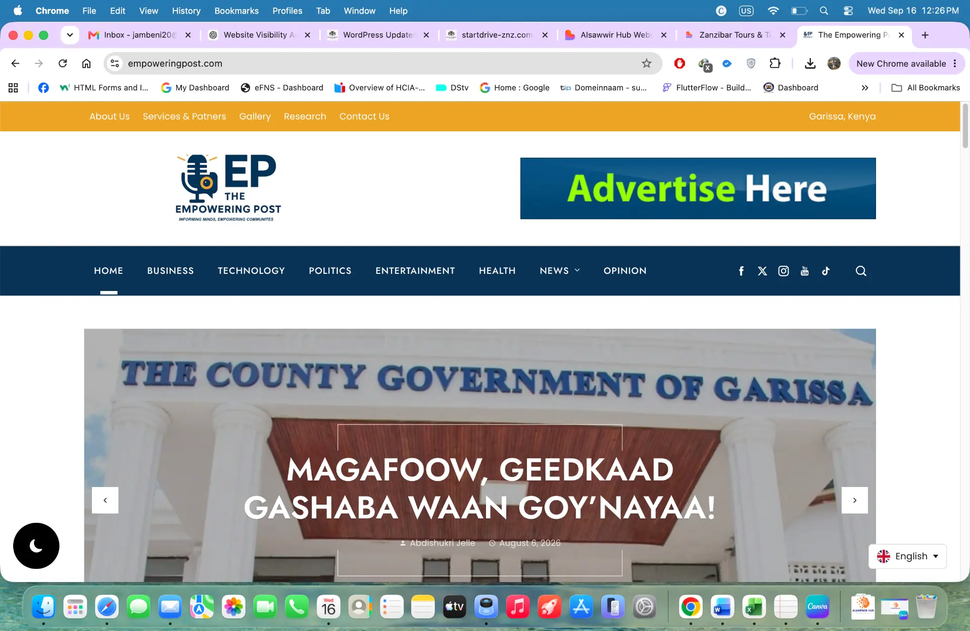 The Empowering Post website project