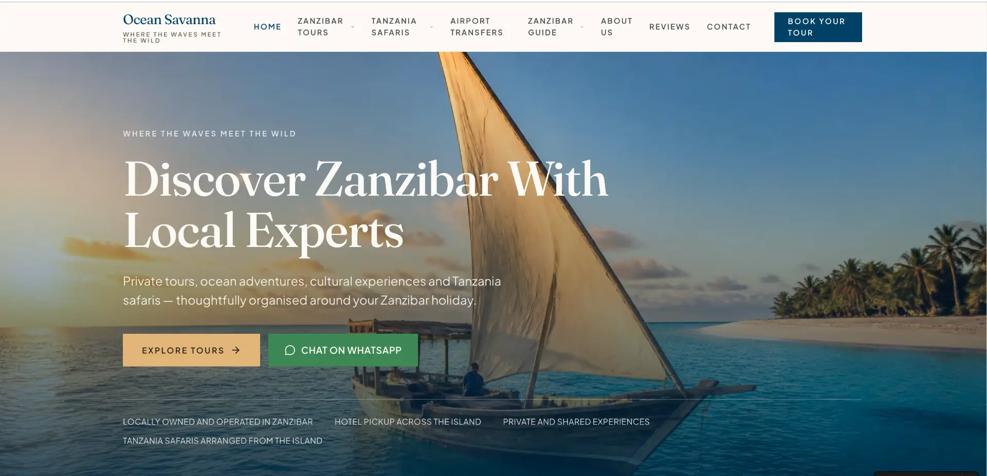 Ocean Savanna website project